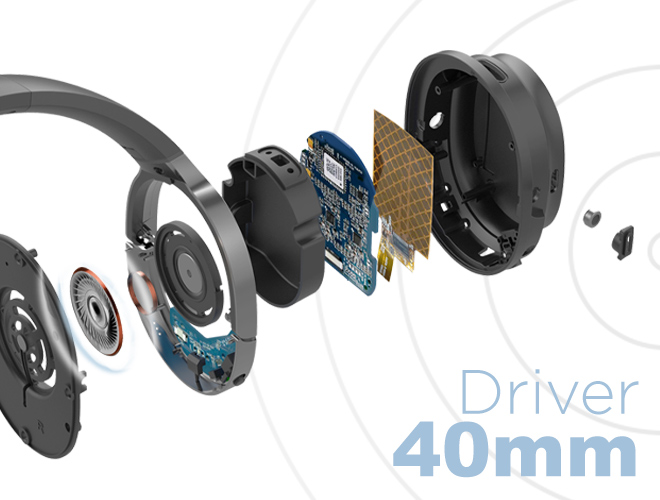 fone com drive de 40mm