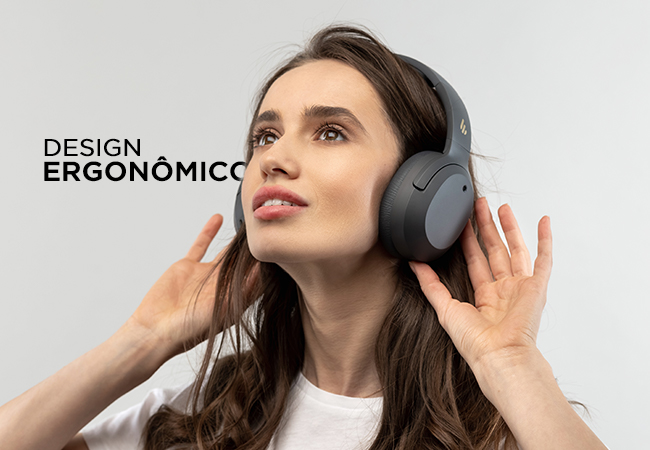 Fone de ouvido com design ergonômico